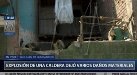 Explosión de una caldera provocó daños a viviendas