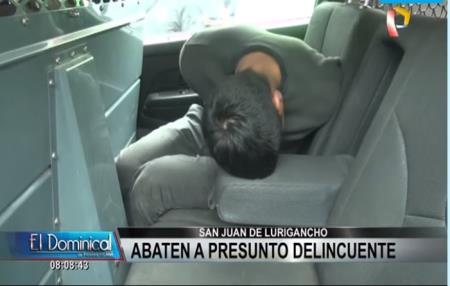 Raquetero fue abatido tras persecución policial