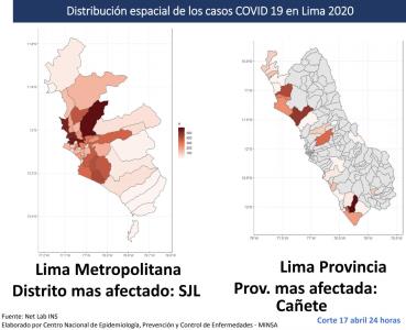 San  Juan de Lurigancho es el distrito con mayor numero de infectados por Coronavirus