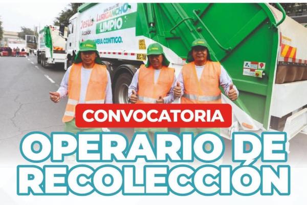 Municipalidad de SJL lanza convocatoria urgente para operarios de limpieza