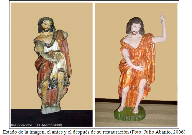 Estado de la imagen, el antes y el después de su restauración