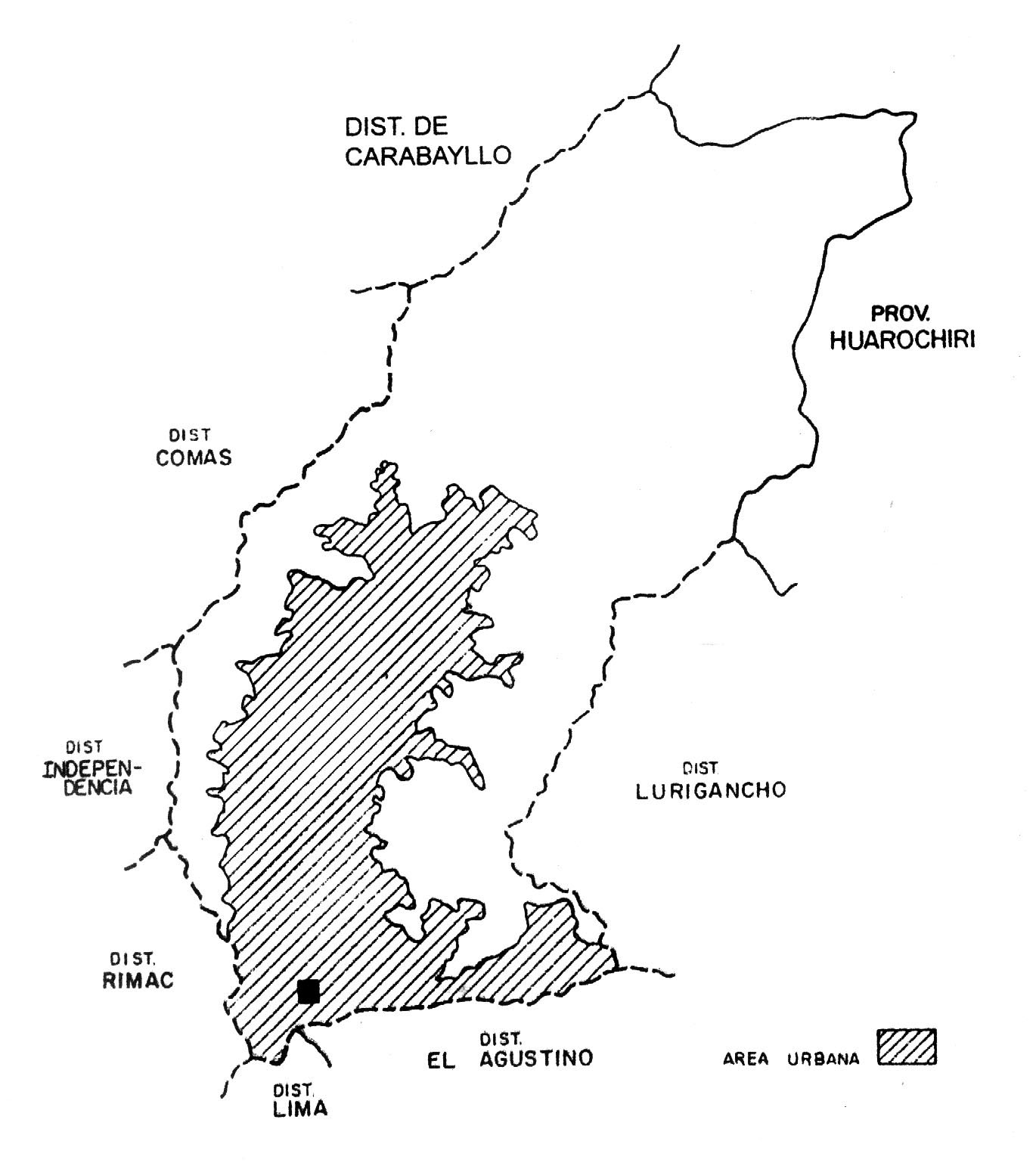 Mapa de la quebrada Canto Grande