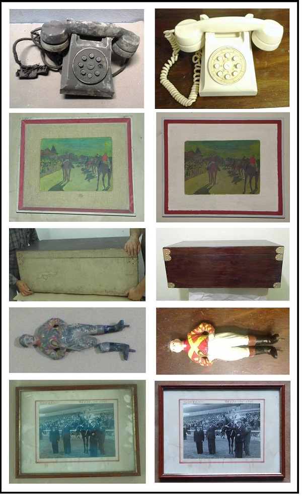 El antes y el después del tratamiento de algunos materiales