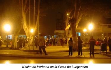 Noche de verbena en la plaza de Lurigancho