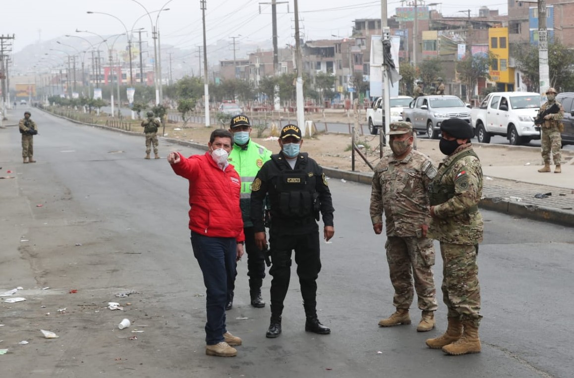 Inmovilización obligatoria en SJL. (Foto: MindefPeru)