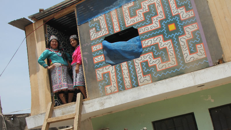 La comunidad Shipibo - conibo que se estableció en Campoy tras el incendio