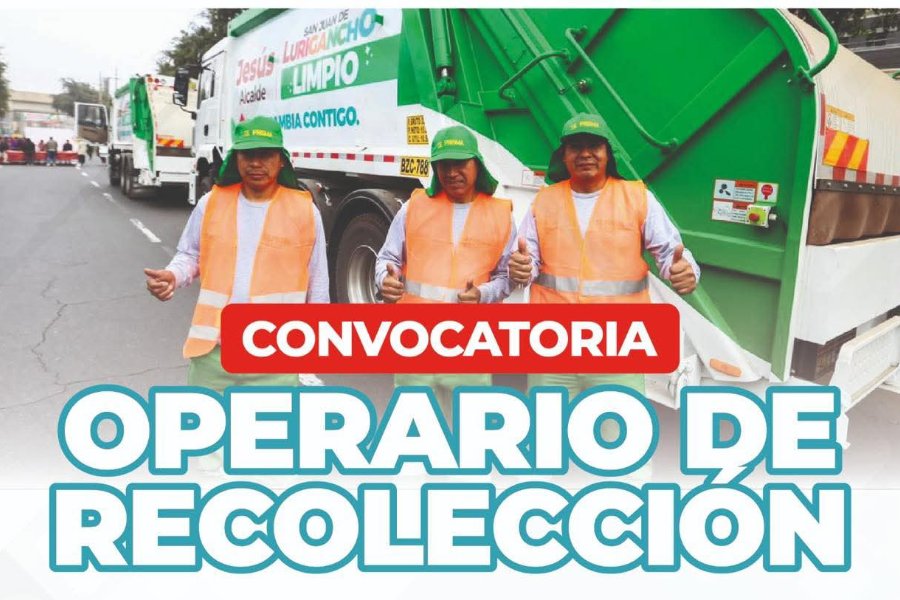 Municipalidad de SJL lanza convocatoria urgente para operarios de limpieza