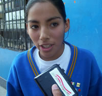 Adolescente de SJL embajadora de los niños  trabajadores de Sudamérica