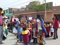 Centros educativos de  Inicial salieron a las calles