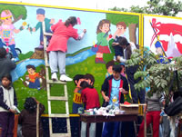 Estudiantes rescatan identidad nacional mediante murales