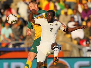 Ghana no aprovecha y solo empata con Australia que jugó con 10 hombres