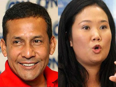 Conteo oficial al 79,3% confirma segunda vuelta entre Humala y Keiko Fujimori