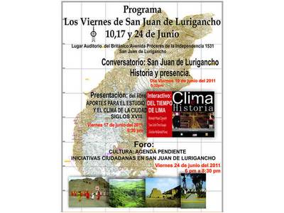 Se inicia ciclo de conferencias: Los Viernes de San Juan de Lurigancho