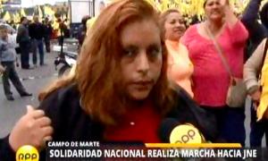 Mujer denuncia que la llevaron con engaños a marcha de SN