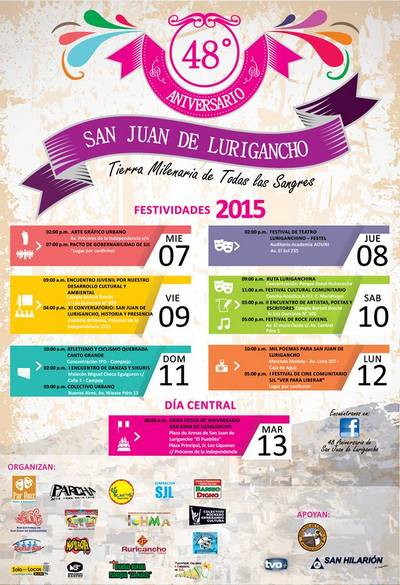 Inician los festejos por el 48º aniversario de San Juan de Lurigancho