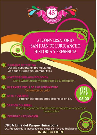 XI Conversatorio San Juan de Lurigancho: Historia y presencia