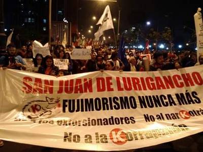 San Juan de Lurigancho se hizo presente en la Segunda Gran Marcha Nacional por la Democracia