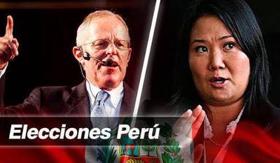 Keiko Fujimori y PPK se disputan presidencia en segunda vuelta electoral.
