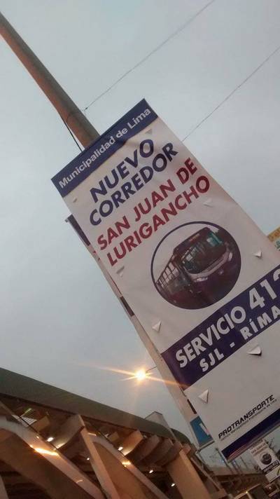 Faltando 7 días acondicionan los paraderos del corredor SJL
