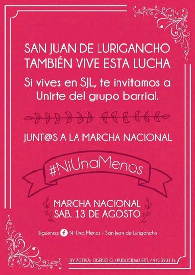 Ni Una Menos - San Juan de Lurigancho 