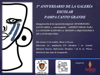 Primer Aniversario Galeria Escolar Pampa de Canto Grande