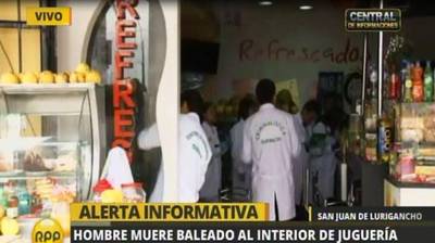 Sicario asesina a dirigente vecinal dentro de juguería