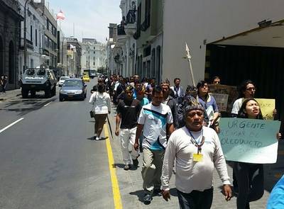 Apus de Saramurillo marchan en calles de Lima