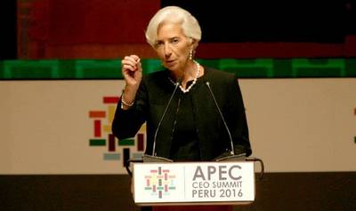 Lagarde: Incertidumbre política y económica de países avanzados afectará crecimiento