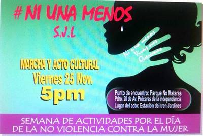 Día de la No violencia contra la mujer en SJL