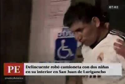 SJL: hampones roban vehículo con niñas en el interior