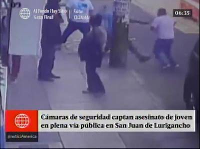 San Juan de Lurigancho: cámara captó homicidio de joven en plena calle
