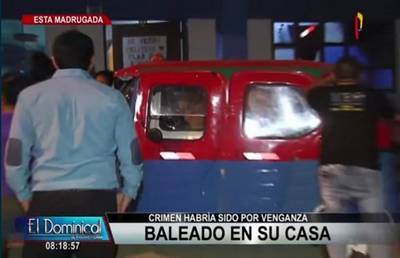 Mototaxista es asesinado a balazos en la puerta de su casa en SJL