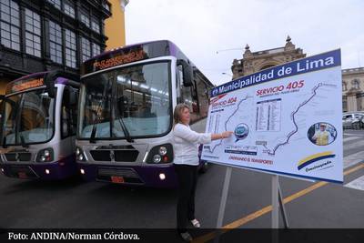 Presentan buses de corredor Morado que circularán entre Lima y San Juan de Lurigancho