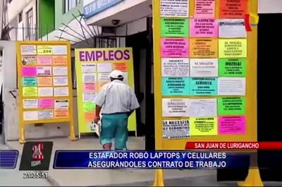 SJL: sujeto estafó a jóvenes con modalidad del 'trabajo seguro'