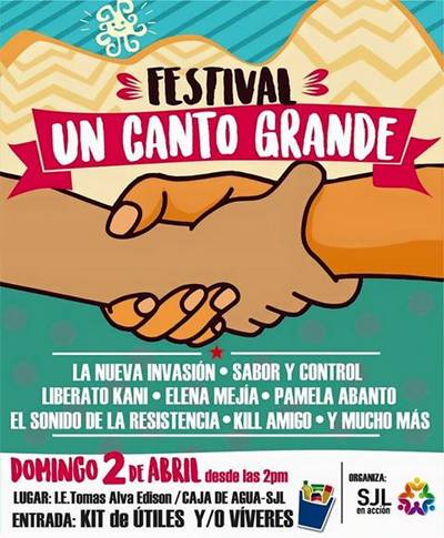'San Juan de Lurigancho en acción' promueve concierto pro-fondos para damnificados por desbordes de ríos
