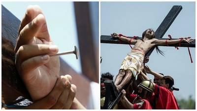 Semana Santa: Media docena de filipinos hace crucifixiones reales en Viernes Santo