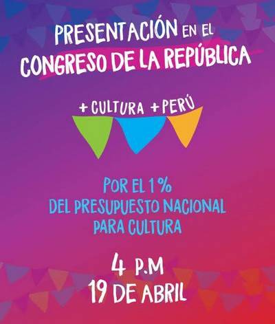 Colectivos culturales impulsan la campaña ´Más Cultura, Más Perú´