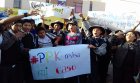 Escolares piden a ministra de Educación culminar reconstrucción de colegio