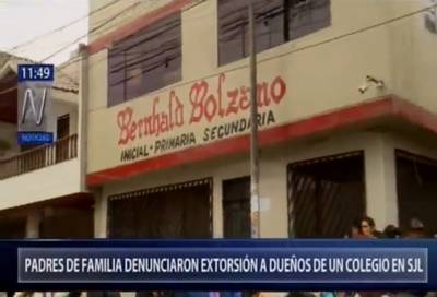 SJL: temen por extorsión a colegio tras balacera