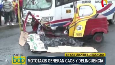 Mototaxistas generan caos y desorden en San Juan de Lurigancho