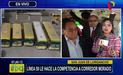 SJL: Línea 50 ofrece servicio alternativo al corredor morado
