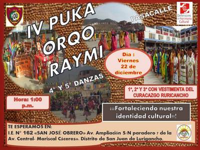 IV Puka Orqo Raymi 