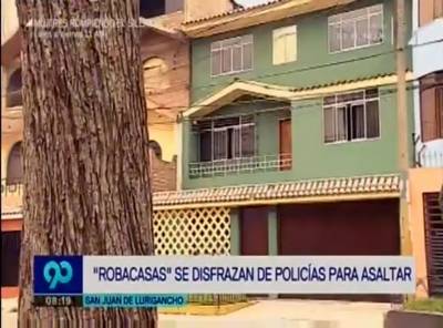 Delincuentes se disfrazaron de policías para robar a médico en SJL