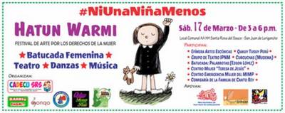 Festival de Arte ´Hatun Warmi´ - ni una niña menos
