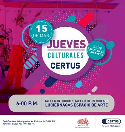 Jueves culturales de CERTUS