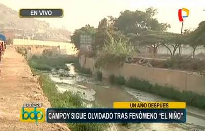 Campoy: Calles inaccesibles y contaminadas a un año de El Niño Costero 