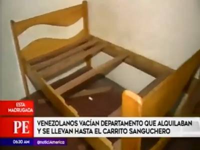 Extranjeros alquilaron departamento en SJL y luego huyeron con artefactos