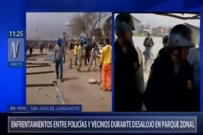 SJL: enfrentamiento en desalojo de parque zonal