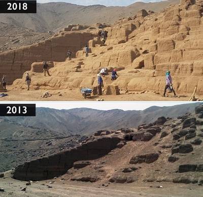 Continúa la restauración de la huaca Mangomarca