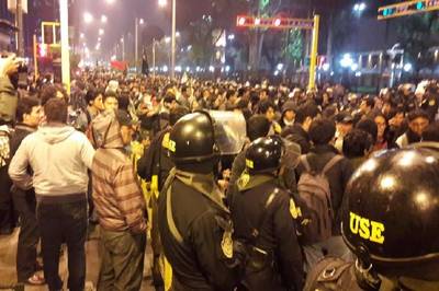 Universitarios marcharon en el Centro de Lima para exigir más presupuesto